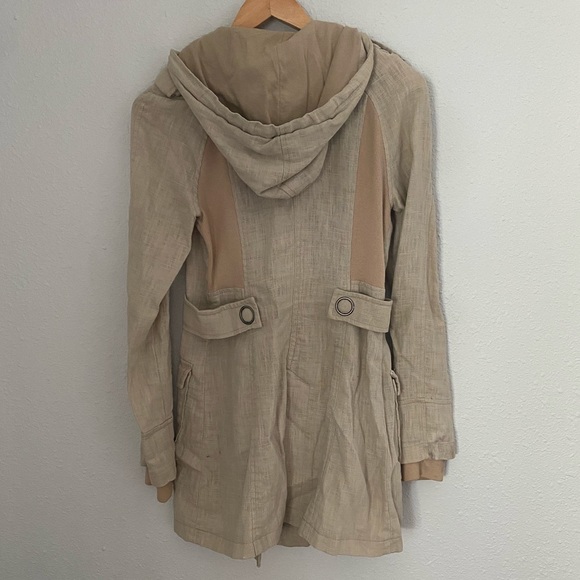 Well-worn Linen Army Trench by Free People - Picture 5 of 8